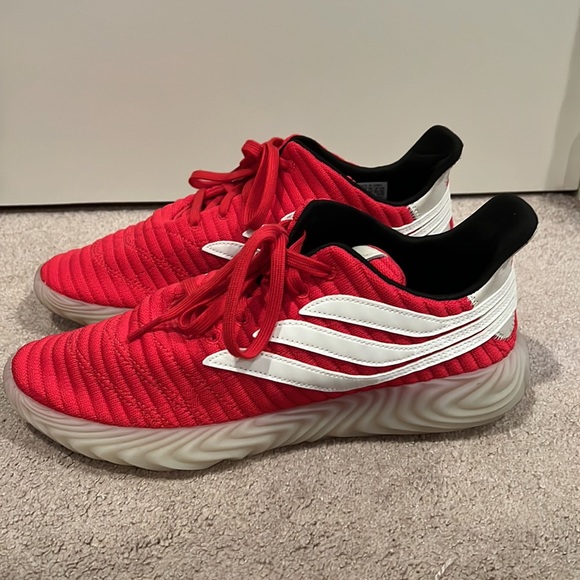 Adidas Sobakov Shoes Red White & Gum (Worn 3 times) (11.5) - Picture 3 of 9